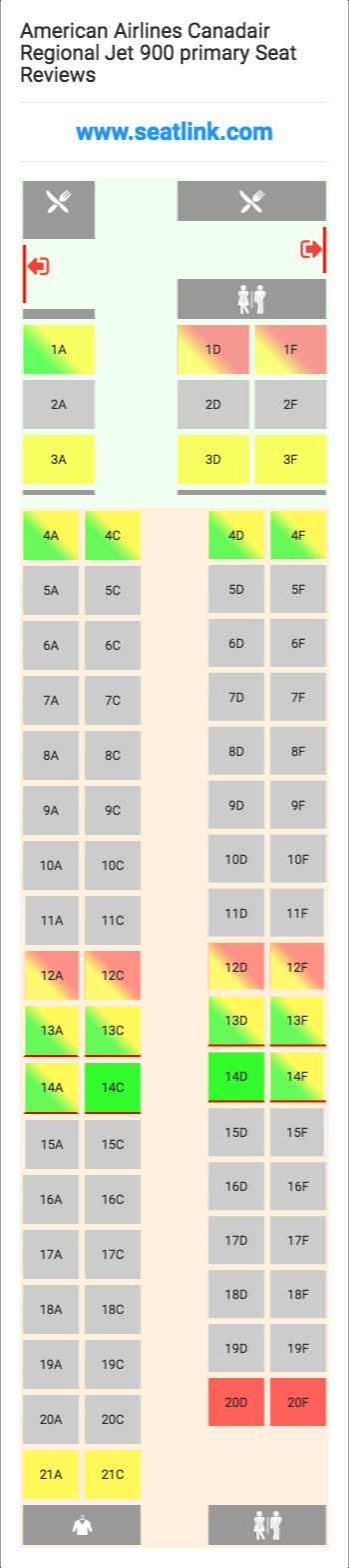 canadair crj 900 seat map